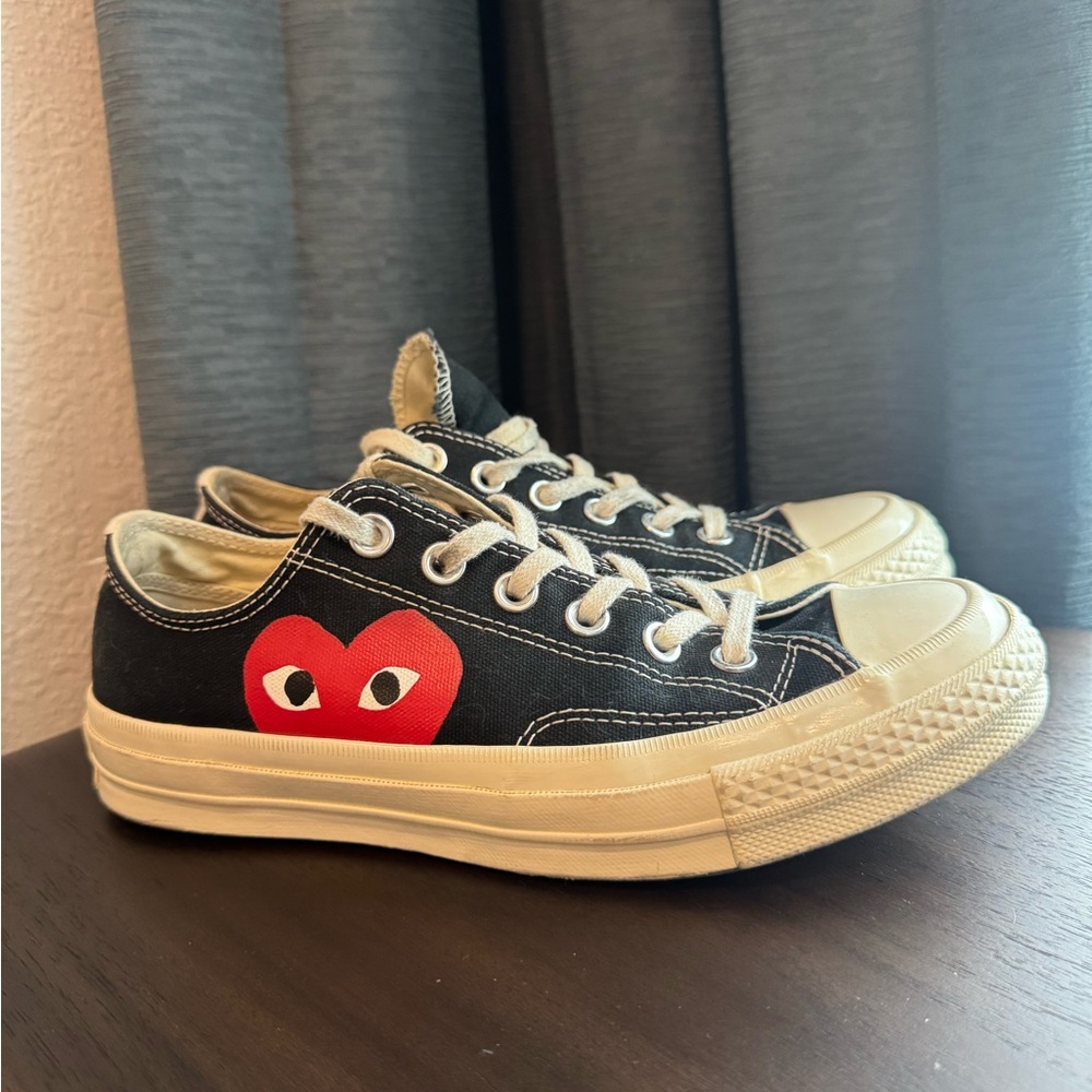Comme des Garcons PLAY Converse, Black, Women's 7.5